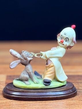 Dentist Clown Pulling Rabbits Tooth Figurine